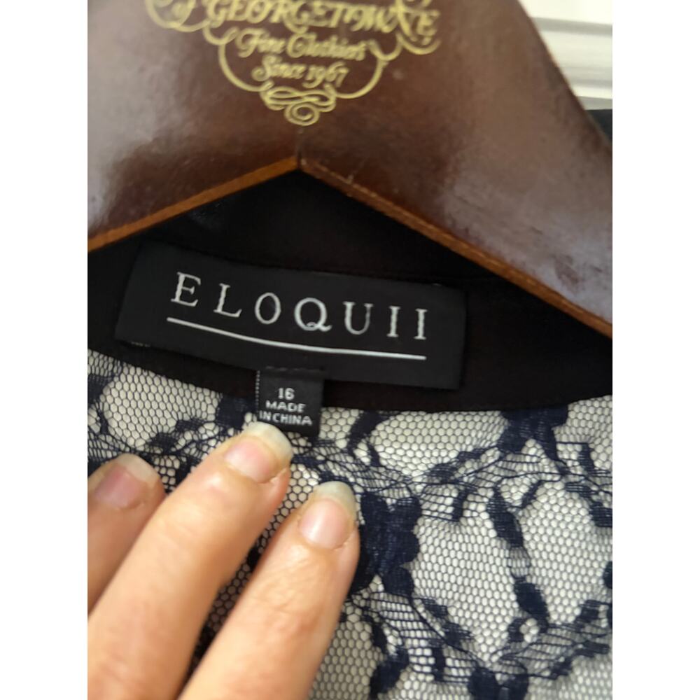 Eloquii Lace Floral Dress Cocktail Tulle Size 16 NWT - Picture 4 of 10